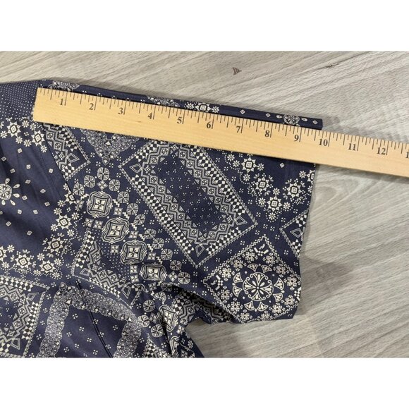 Todd Snyder Bandana Print Lightweight Cotton Camp Shirts sz M blue white NWOT - Picture 6 of 6